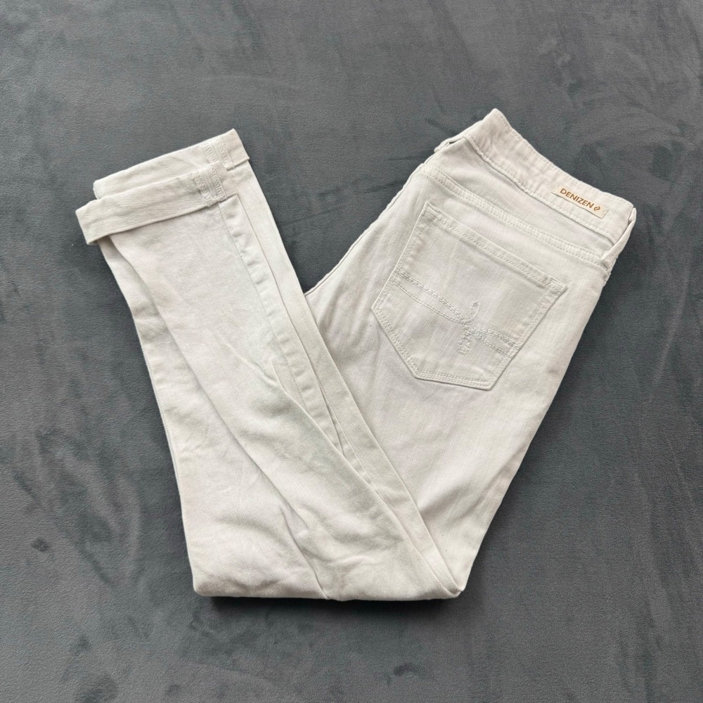 Denizen from Levis Womens Boyfriend Distressed Jeans Off White Cream Size 5 27